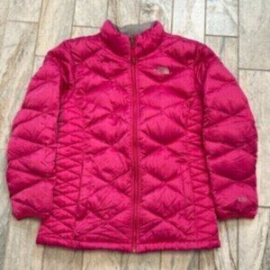 The North Face girls youth XL (18) pink 550 down fill Winter coat MSRP $199.